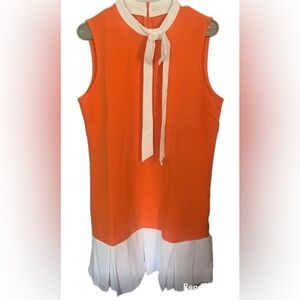 Retro Stage New with tags ,XXL, ORANGE 1960S CREW BOWKNOT SLEEVELESS DRESS